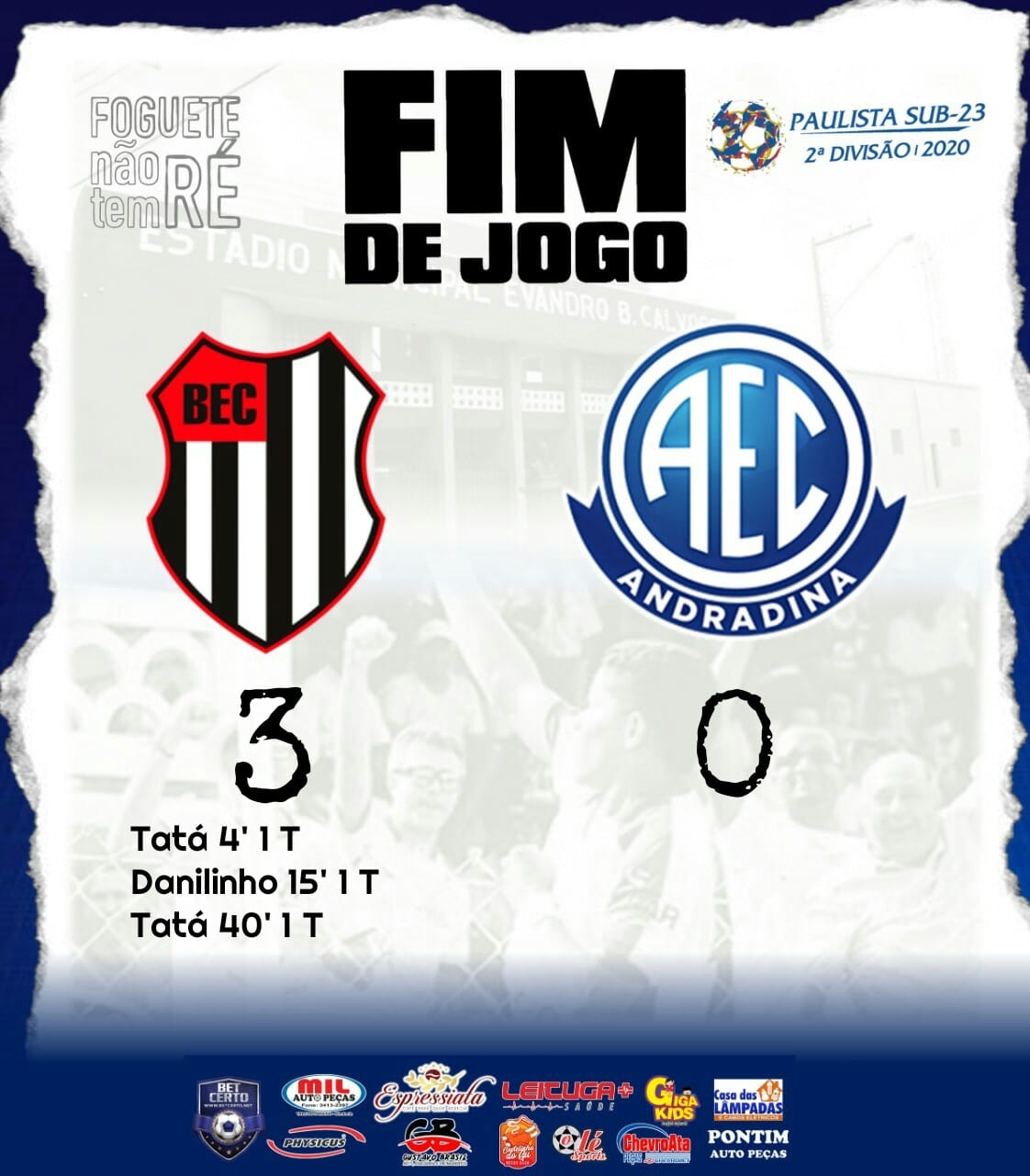 Bandeirante vence o Andradina e garante a classificação para a próxima fase da Segundona