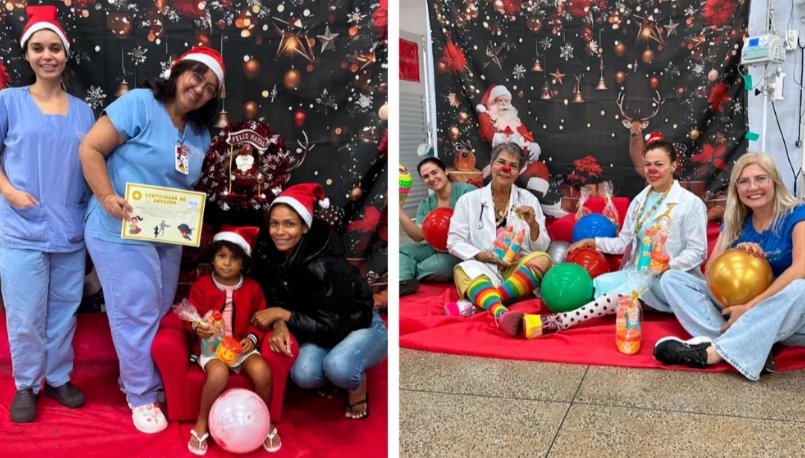 Pediatria da Santa Casa de Birigui distribui presentes de Natal para crianças internadas