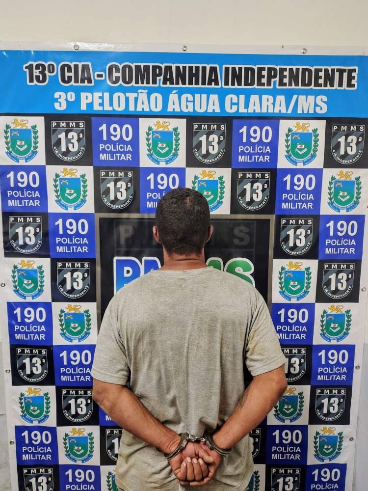 SUSPEITO DE FEMINICÍDIO EM ANDRADINA É PRESO PELA POLÍCIA MILITAR DE ÁGUA CLARA