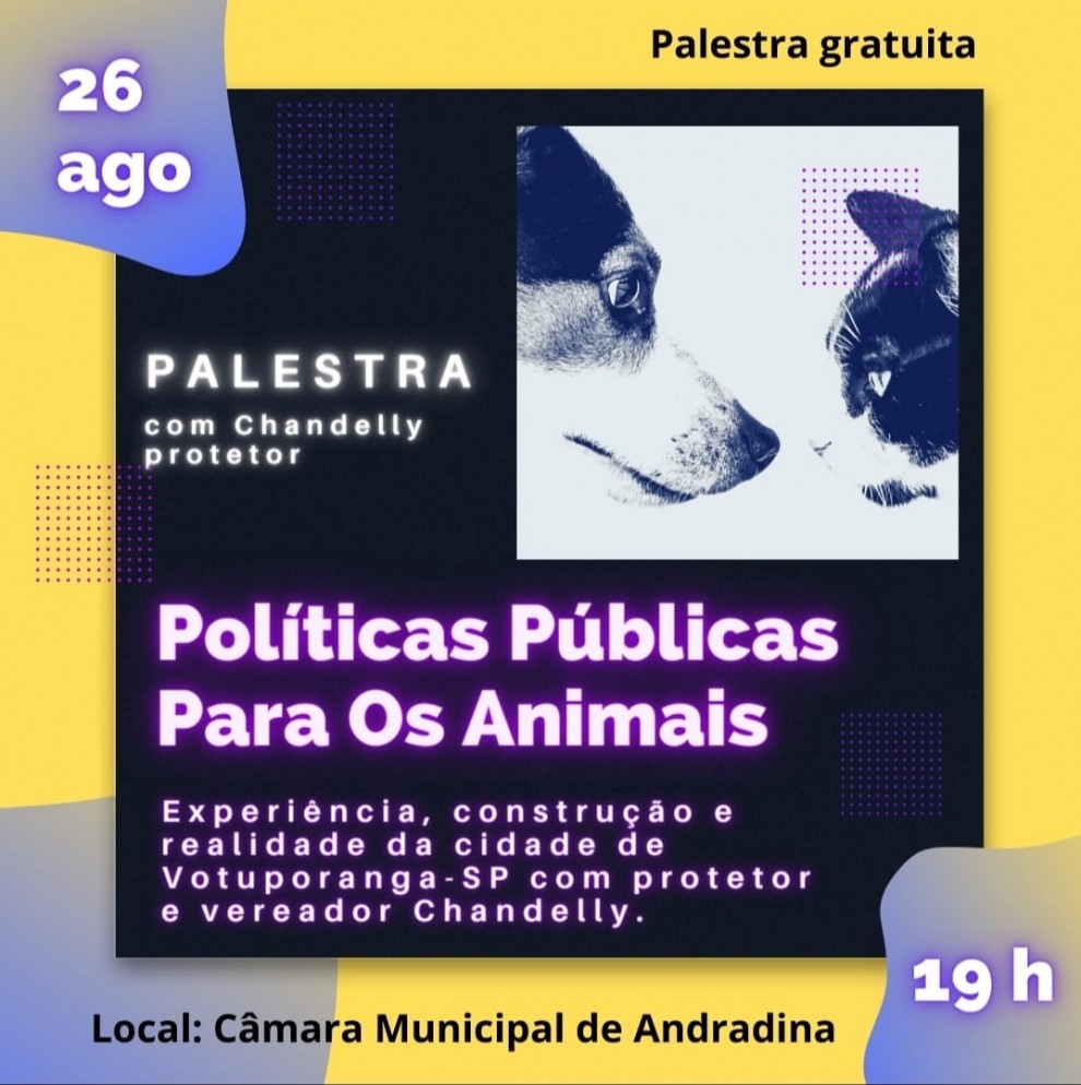 Câmara de Andradina sedia palestra sobre políticas públicas para os animais