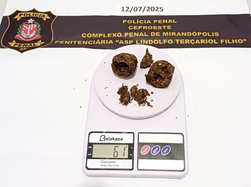 Polícia Penal flagra mulher de detento com droga na PII de Mirandópolis