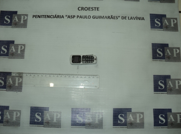 AGENTES DA PENITENCIÁRIA 3 DE LAVÍNIA APREENDEM APARELHO CELULAR COM VISITANTE
