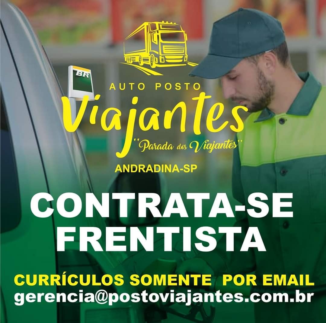 Auto Posto Viajantes de Andradina tem vaga de emprego