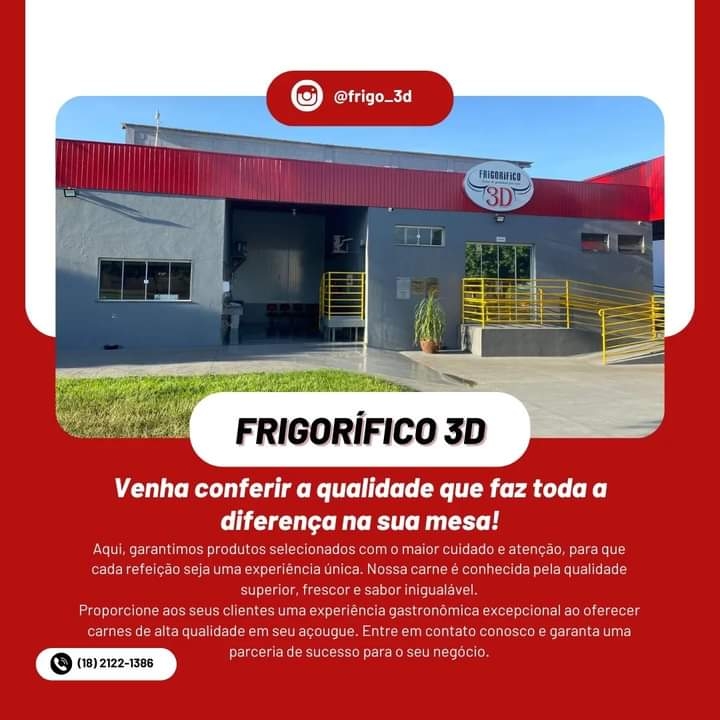 FRIGORÍFICO 3D DE ANDRADINA É CARNES DE QUALIDADE