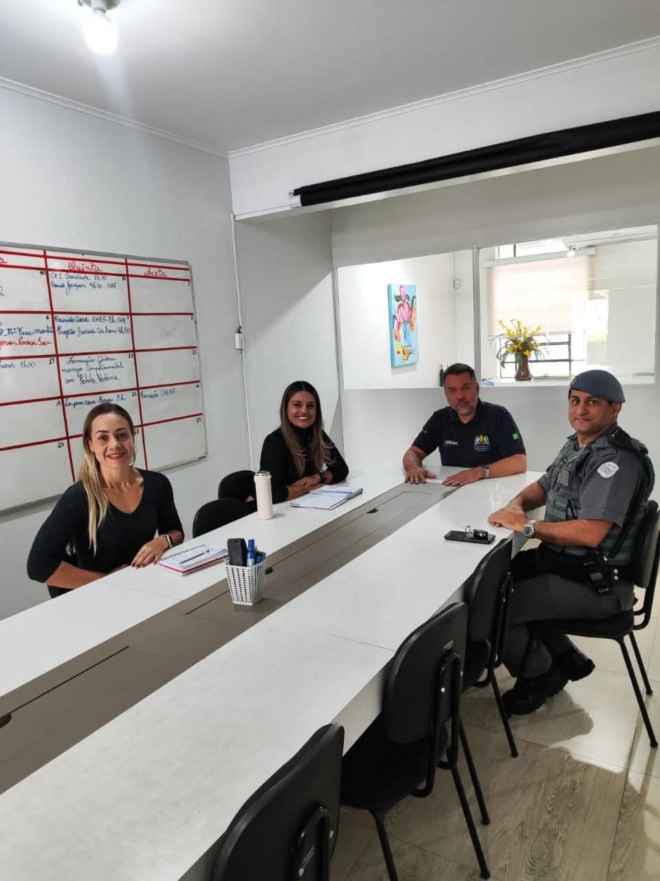 Secretaria Municipal de Educação reforça parcerias com a Polícia Militar de Andradina