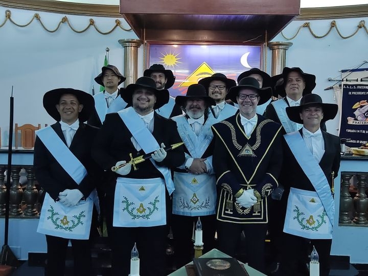Em Presidente Prudente Loja Maçônica Fraternidade Jacques Demolay realizou sessão magna de exaltação