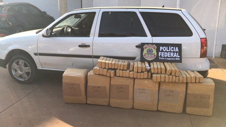 Polícia Federal de Três Lagoas apreende 200 kg de maconha na Marechal Rondon em Castilho