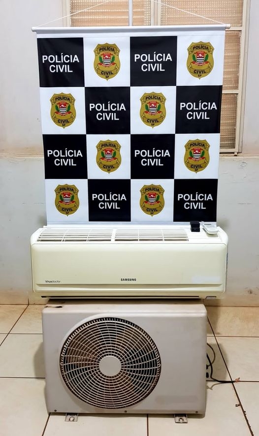 D.I.G. de Andradina esclarece furto de ar condicionado, recupera o aparelho e entrega à vítima do Jardim Santa Cecília