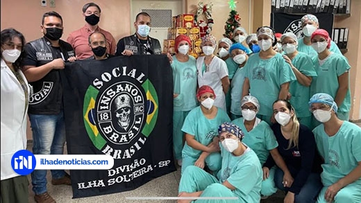 Em Ilha Solteira Moto Clube doa panetones para pacientes e funcionários da Hemodiálise