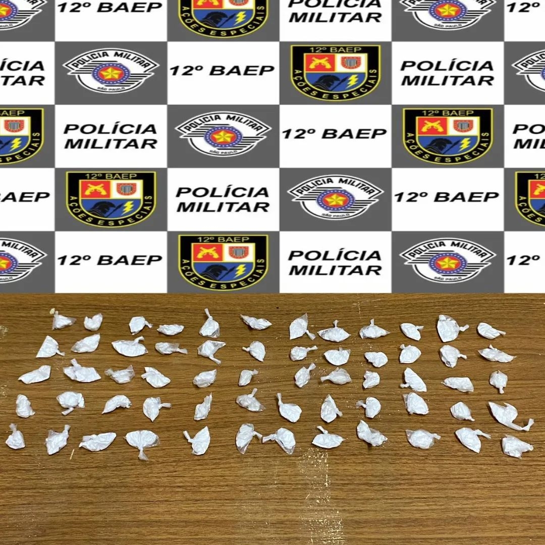 BAEP de Araçatuba não para e captura procurado da justiça com 60 porções de cocaína, alvo de combate ao crime bairro Boa Vista