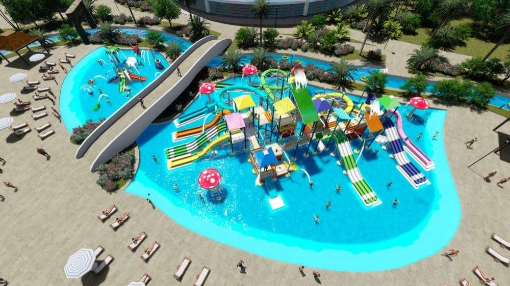 Área kids do Parque Aquático Acqualinda de Andradina será uma das maiores da América Latina
