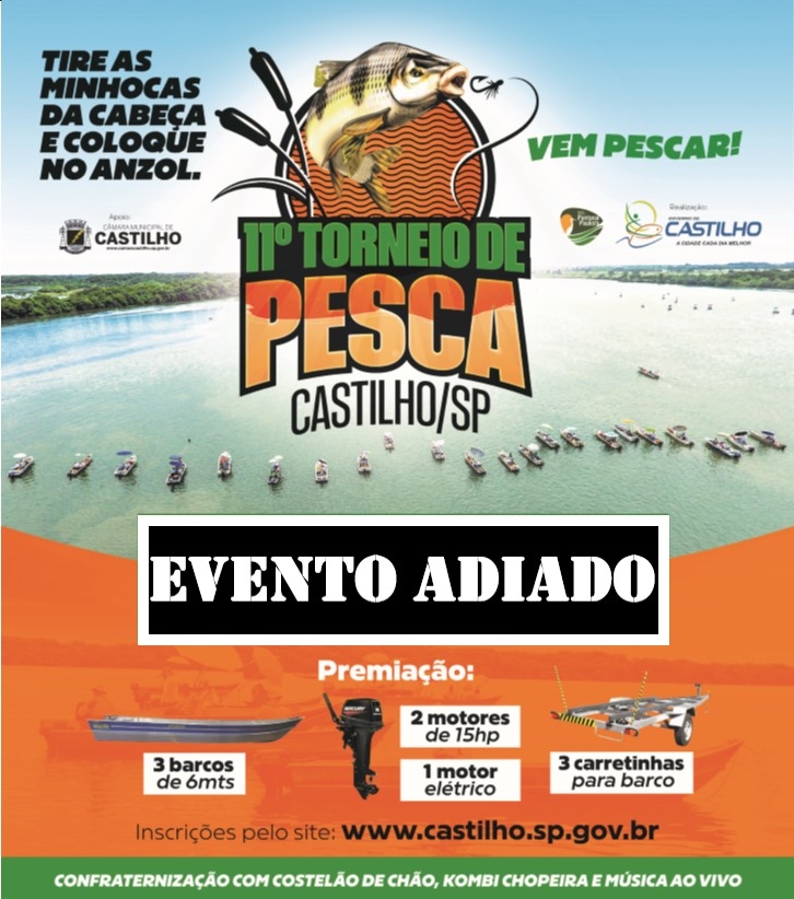 Região Turística Pantanal Paulista !!! Torneio de pesca de Castilho é adiado por conta do decreto do governador