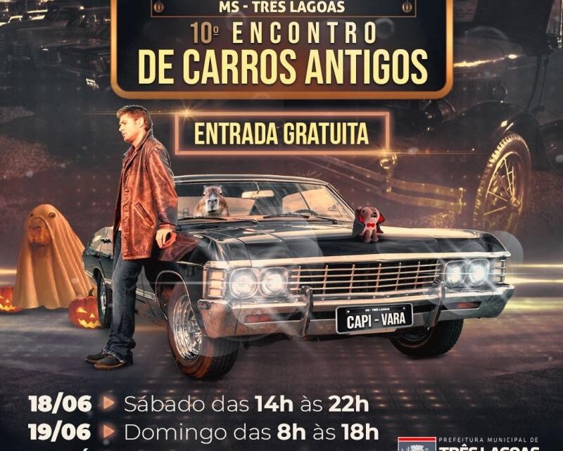 Em Três Lagoas 10º Encontro de Carros Antigos é neste sábado e domingo (18 e 19)