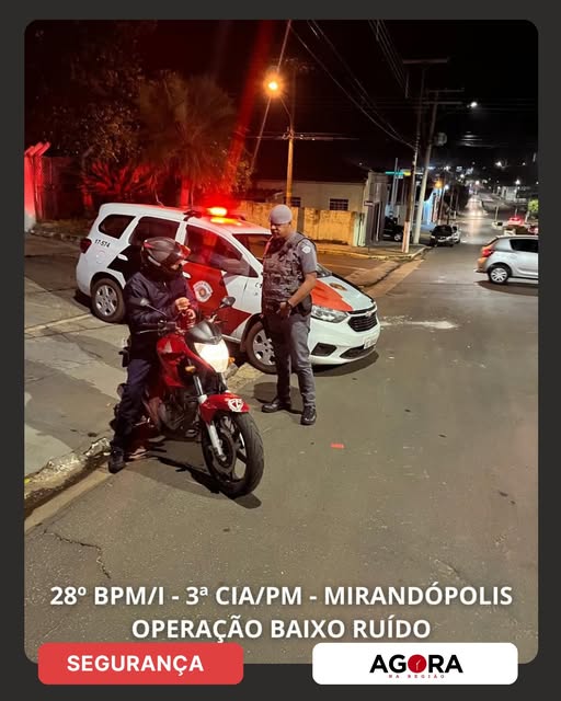 28º BPM/I de Andradina intensifica Operação “Baixo Ruído” e amplia fiscalização de motocicletas na região