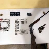 Polícia Civil de Lavínia prendeu sitiante com armas e munições após ameaçar mulher