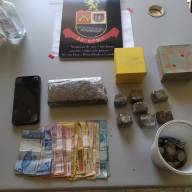 Polícia Militar de Lavínia realizando patrulhamento prendeu motociclista por tráfico de drogas
