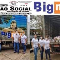 PM de Murutinga do Sul recebe do mercado Big Mart cestas básicas para famílias carentes