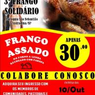“FRANGO SOLIDÁRIO” da Igreja Matriz São Sebastião acontecerá neste sábado dia 10 de Outubro