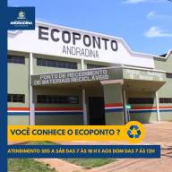 ECOPONTO DE ANDRADINA RECEBE MATERIAIS RECICLÁVEIS