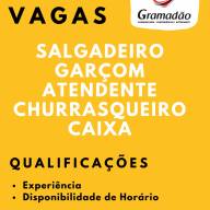 EM CASTILHO GRAMADÃO TEM VAGA DE ATENDENTE, GARÇOM E OUTRAS FUNÇÕES
