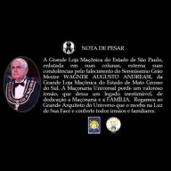 Maçonaria chora morte do Sereníssimo irmão Wagner Augusto Andreasi da Grande Loja Maçônica do Estado de Mato Grosso do Sul