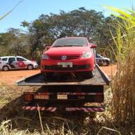 Polícia Militar de Andradina localiza próximo do porto de areia no bairro rural Timboré veículo furtado