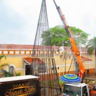 Começa a montagem da Vila de Natal no Centro Cultural de Andradina