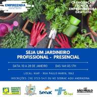 Estão abertas as inscrições para curso de jardinagem profissional em Andradina