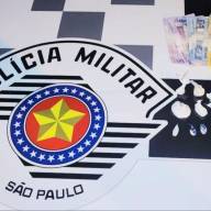 Força Tática em patrulhamento prende rapaz com drogas, alvo de combate ao crime município de Guaraçaí