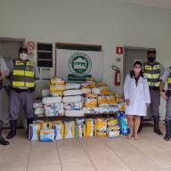 Polícia Rodoviária de Andradina entregou 967 fraldas ao Asilo São Vicente de Paula