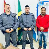 Prefeito de Sud Mennucci recebeu visita do Capitão Caldeira e o Sargento Marcos