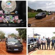 Polícia Civil de Água Clara distribui centenas de brinquedos para crianças
