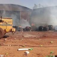 Incêndio atinge barracão da usina de reciclagem em Andradina