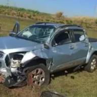 Homem é preso por roubo de caminhonete após capotamento em trevo de Suzanápolis