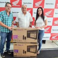 Loja Maçônica Tupy e Sperta Moto doaram 02 televisores para Santa Casa de Araçatuba