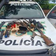 Polícia Ambiental apreende arsenal de armas e munições em Itapura