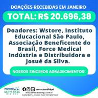 Santa Casa de Birigui recebe mais de 20 mil reais de doações referente ao mês de janeiro