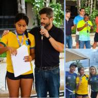 Em Andradina Nadadora Julia Naomi recebe homenagem do vereador Guilherme Pugliese