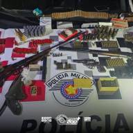 Polícia Militar apreende arsenal dentro de uma casa em Ilha Solteira