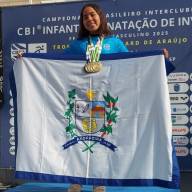 Nadadora Andradinense Julia Naomi é convocada na seleção da Federação Aquática Paulista para o Troféu ChicoPiscina