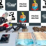ROCAM de Birigui prende morador por tráfico e recupera revólver e celular furtados