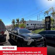 DEIC DE CAMPINAS PRENDE MOTORISTA DE PAULÍNIA COM 45 MIL LITROS DE DIESEL SEM NOTA FISCAL