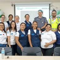 Polícia Militar realiza palestra sobre segurança no trânsito no AME de Andradina durante a SIPAT