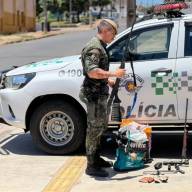 Polícia Ambiental apreende armas e 41 kg de carne de cateto em Castilho; multa chega a R$ 20.500