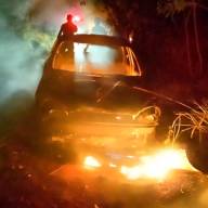 Polícia Civil de Castilho investiga veículo encontrado abandonado sem as rodas e em chamas