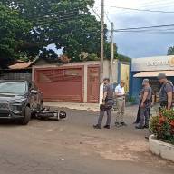 Polícia Militar de Mirandópolis registra acidente entre carro e moto na Avenida São Paulo