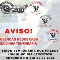 Polícia Militar alerta população da região de Araçatuba para “saidinha temporária” de presos a partir de 17 de março