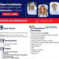 Balcão de Emprego em Castilho realizará entrevistas para o JBS Friboi