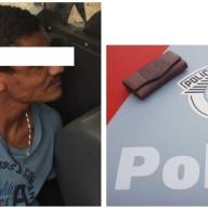 Polícia Militar de Lavínia prendeu em flagrante no bairro Nossa Senhora Aparecida autor de furto