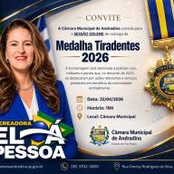 Câmara de Andradina realiza sessão histórica com inclusão inédita de policiais penais na Medalha Tiradentes